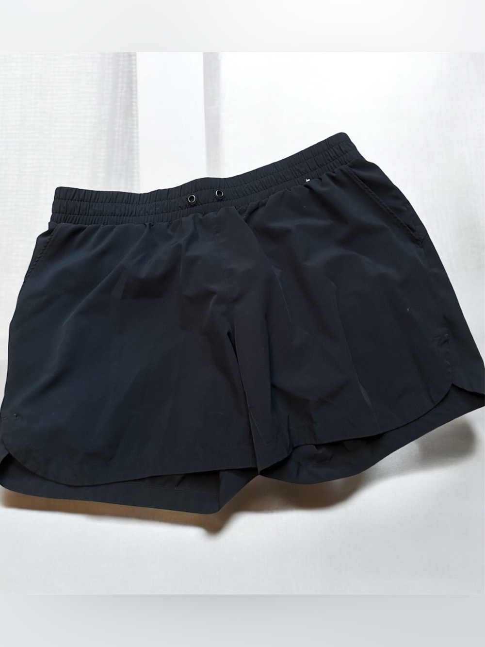 Mondetta Black Women's Athletic Shorts with Elastic Waistband